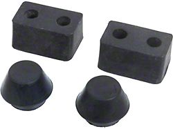 Model A Ford Rumble Lid Rubber Bumper & Stop Kit - Upper & Lower - 4 Pieces