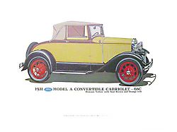 Model A Print - Cabriolet 68C - 12 X 18