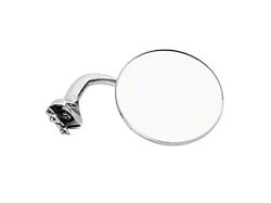 OPR Outside Rear View Mirror; 4-Inch; Polished Stainless Steel (Universal; Some Adaptation May Be Required)