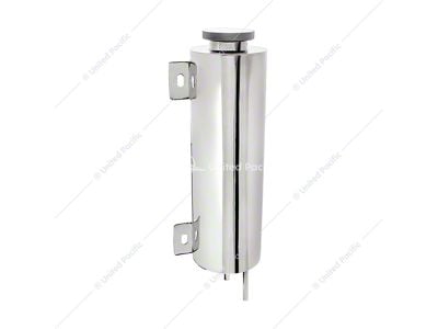 10-Inch Radiator Overflow Tank; Chrome (Universal; Some Adaptation May Be Required)