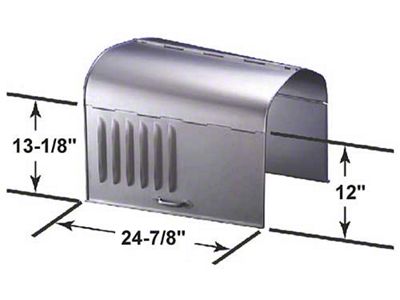 Model T Ford Hood - Low Type - Steel - Pressed Steel Handles - Louvered Side Panels - Passenger Car And TT Truck