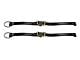 Model T Ford Rear Curtain Straps - Black Leather - Brass Buckles