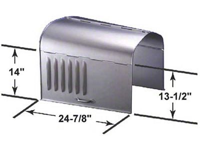 Model T Ford Hood - High Type - Steel - Pressed Steel Handles - Louvered Side Panels - Passenger Car And TT Truck