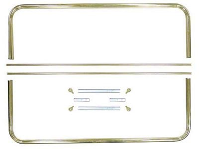 Model T Ford Windshield Frame Kit - Brass Frame - Brass Channel - Upper Frame 41-1/2 X 12-3/4 - Lower Frame 41-1/2 X 14-3/4