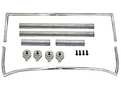 Model T Ford Windshield Frame Kit - Chrome Plated Version Of WSK6 - Upper Frame 38-1/2 X 10-1/2 - Lower Frame 35 X 9-3/4