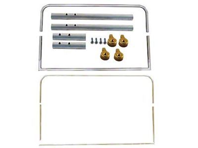 Model T Ford Windshield Frame Kit - Steel Frame - Brass Channel - Upper Frame 39-1/8 X 10 - Lower Frame 39-1/8 X 12-1/8