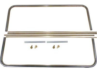 Model T Ford Windshield Frame Kit - Steel Frame - Brass Channel - Upper Frame 41-1/8 X 12-3/4 - Lower Frame 41-1/8 X 14-3/4