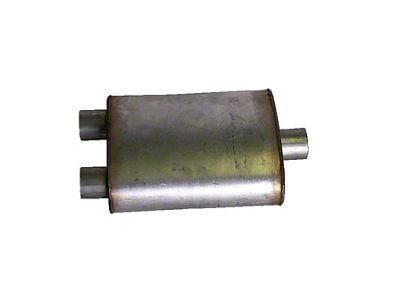 HPM Welded Turbo Center/Dual Muffler; 2.25-Inch Inlet/Outlet (Universal; Some Adaptation May Be Required)