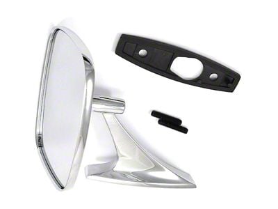 Door Mirror; Chrome; Driver Side (73-77 Monte Carlo)