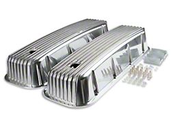 Mr. Gasket Cast Aluminum Finned Tall Valve Covers; Polished (65-74 Big Block V8 Corvette C2 & C3)