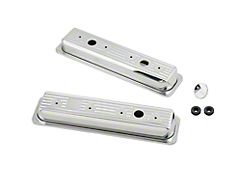 Mr. Gasket Finned Valve Covers; Chrome (87-96 Small Block V8 Corvette C4)