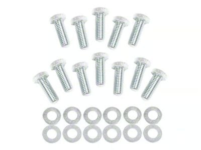 Mr. Gasket Intake Manifold Bolt Set; Hex Head; Grade 5; Silver (55-91 Small Block V8 Corvette C1, C2, C3 & C4)