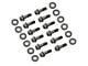 Mr. Gasket Intake Manifold Bolt Set; Super Flanged Head; Grade 5; Black (55-96 Small Block V8 Corvette C1, C2, C3 & C4)