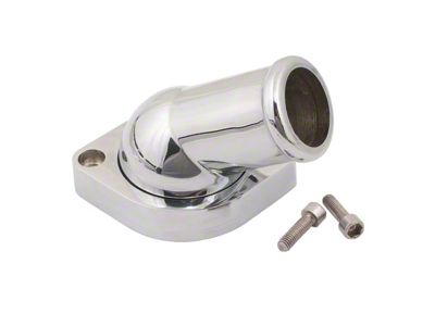 Mr. Gasket LS Water Neck Swivel; 30-Degree Angle; Chrome (98-02 5.7L Firebird)