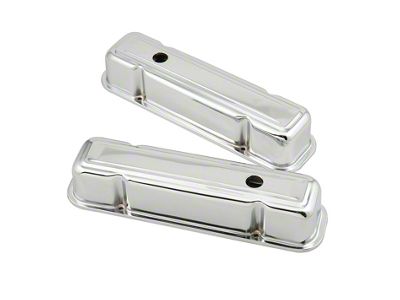 Mr. Gasket Tall-Style Valve Covers; Chrome (67-81 V8 Firebird)