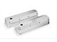 Mr. Gasket Fabricated Aluminum Valve Covers; Silver; Long Bolt (68-76 Big Block V8 Thunderbird)