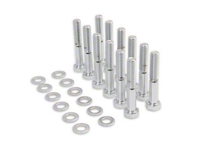 Mr. Gasket Intake Manifold Bolt Set; Chrome (77-79 Thunderbird)