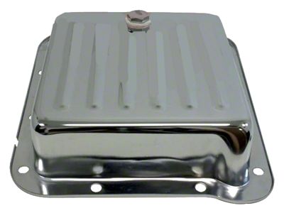 C6 Case Fill Style Transmission Pan; Chrome (65-73 Mustang)