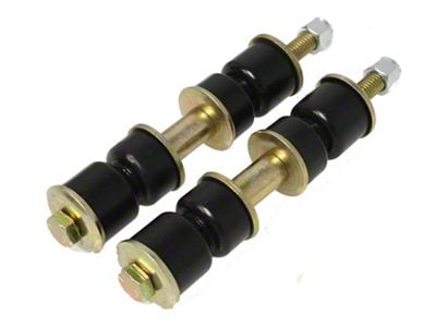 Front Adjustable Sway Bar End Links; 3-3/8 to 3-7/8-Inch; Black (64-66 Mustang, Excluding GT350)