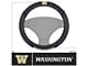 Steering Wheel Cover with University of Washington Logo; Black (Universal; Some Adaptation May Be Required)