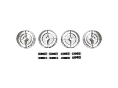 Air Conditioner Fan Register for Underdash Hang-On Unit; 4-Piece Set (1965 Mustang)