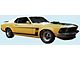 Boss 302 C Stripes Kit; Reflective Black (1969 Mustang BOSS 302)