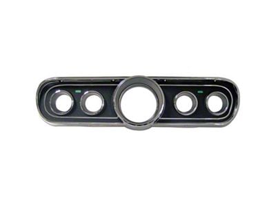 Dash Gauge Bezel; Black (1966 Mustang w/ Standard Interior)