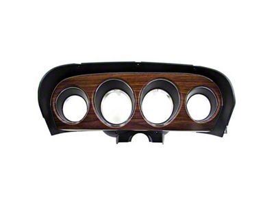 Dash Gauge Bezel; Dark Walnut Woodgrain (1969 Mustang)