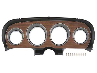 Dash Gauge Bezel; Woodgrain (1970 Mustang w/ Deluxe Interior)