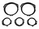 Dash Gauge Lense Retainer; 5-Piece; Black (67-68 Mustang)