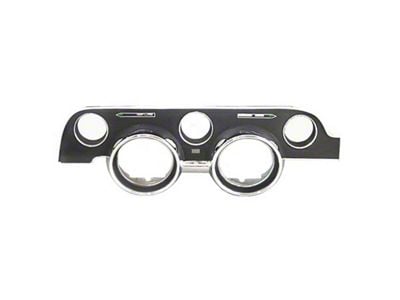 Dash Guage Bezel; Black (1968 Mustang w/ Standard Interior)