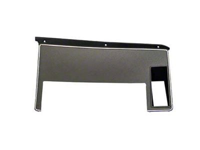 Dash Trim Bezel without Warning Light; Black; Passenger Side (71-73 Mustang)