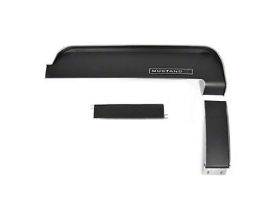 Dash Trim Set; Black (67-68 Mustang w/o AC)