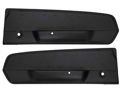 Deluxe Interior Door Panels; Black (1967 Mustang)