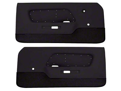 Deluxe Interior Door Panels; Black with Black Carpet (1970 Mustang)