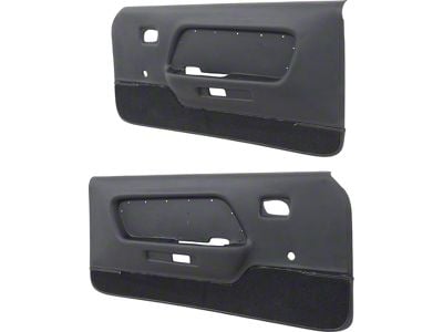 Deluxe Interior Door Panels; Black with Black Carpet (1969 Mustang)