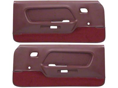 Deluxe Interior Door Panels; Dark Red with Maroon Carpet (1969 Mustang)