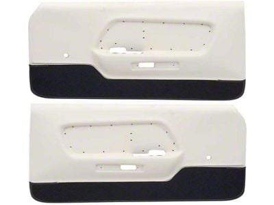 Deluxe Interior Door Panels; White with Black Carpet (1970 Mustang)