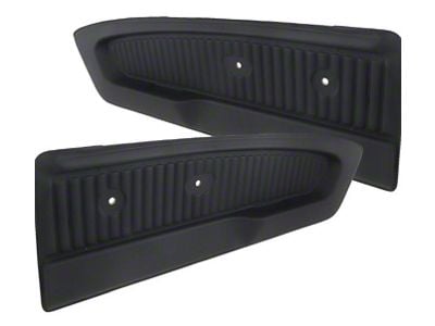 Deluxe Interior Pony Vinyl Door Panels; Black (65-66 Mustang)