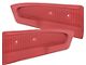 Deluxe Interior Pony Vinyl Door Panels; Red (1965 Mustang)