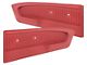 Deluxe Interior Pony Vinyl Door Panels; Red (1965 Mustang)