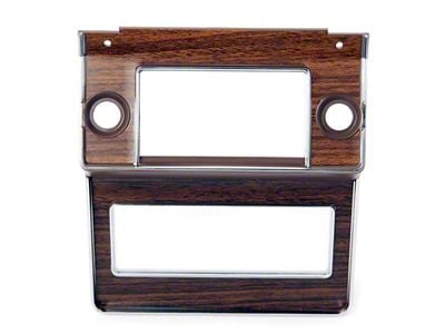 Deluxe Radio Bezel Decal; Woodgrain (69-70 Mustang)