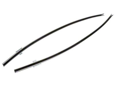 Door Glass Run Channel Set with Felt Weatherstrips (64-66 Mustang)