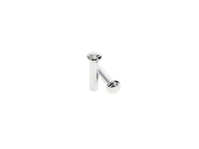 Door Lock Knobs; Chrome (68-73 Mustang)