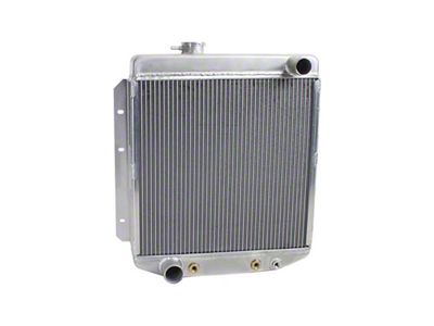 ExactFit DownFlow Radiator; 2-Row (65-66 I6, Late Model V8 Mustang w/ Automatic Transmission)