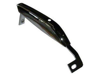 Front Bumper Guard with Hole; Driver Side; Chrome (67-68 Mustang)