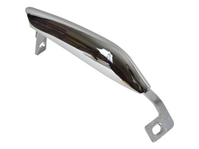 Front Bumper Guard without Hole; Driver Side; Chrome (67-68 Mustang)