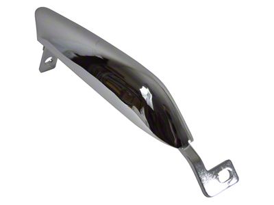 Front Bumper Guard without Hole; Passenger Side; Chrome (67-68 Mustang)