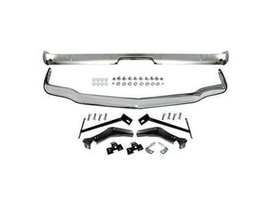 Front and Rear Bumper Kit; Chrome (64-66 Mustang)