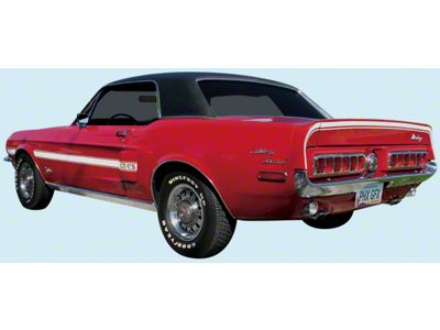 GT/CS Stripe Kit; Red (1968 Mustang)